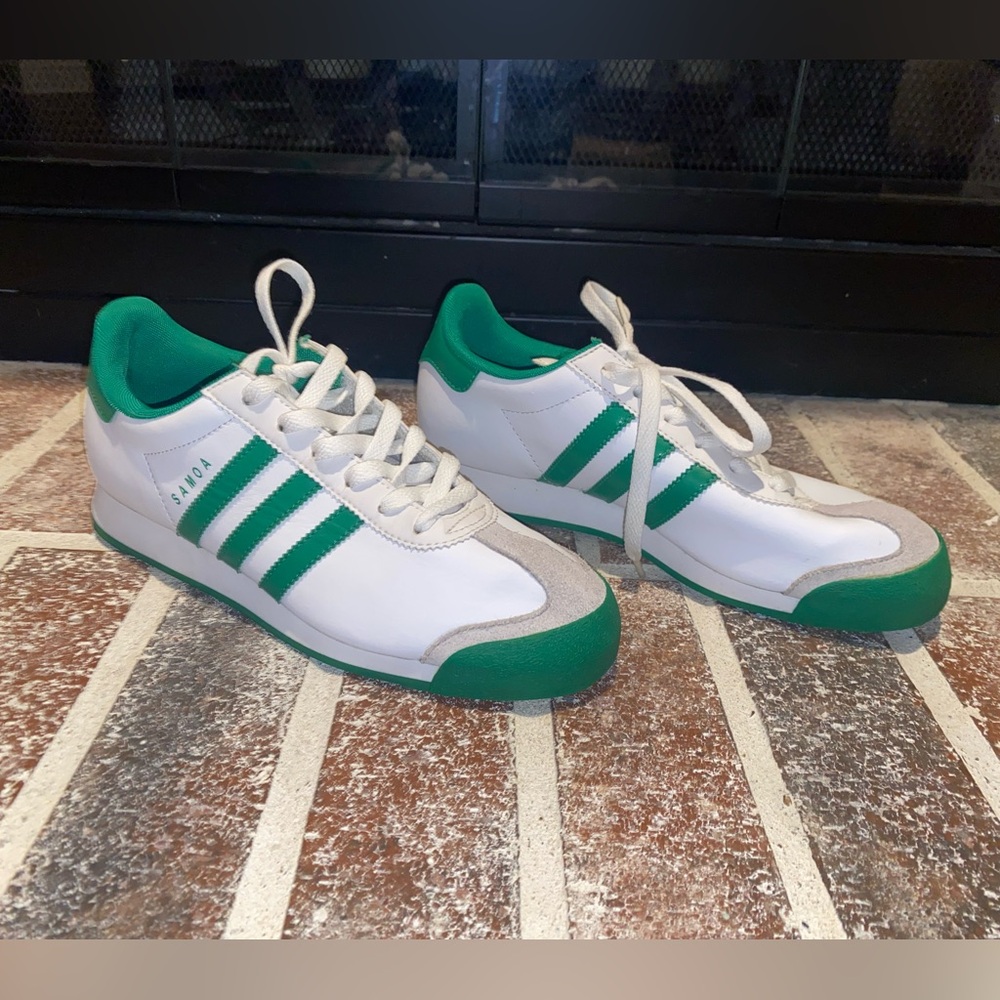 Adidas Green and White Samoas